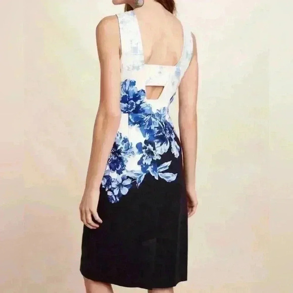 Anthropologie Maeve Vanda Sheath Sleeveless fitted Floral Dress SIZE 2 - Picture 2 of 6